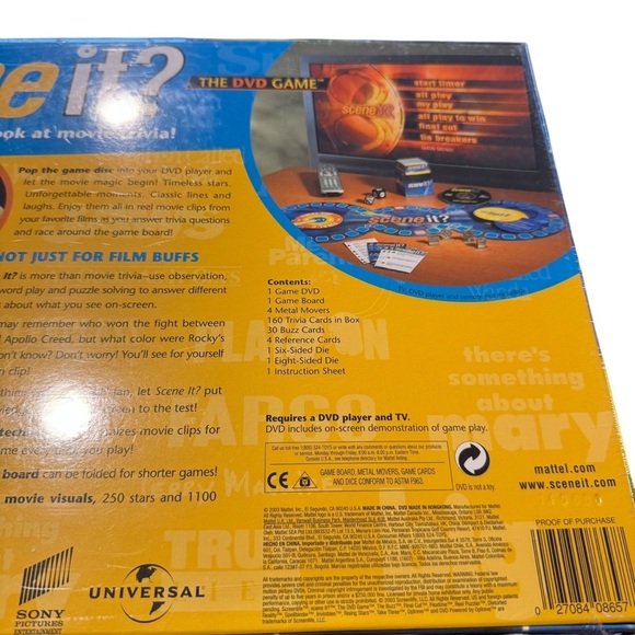 Scene It? Movie Edition DVD Trivia Game Sealed 200+ Clips 1100 Questions Party - Picture 6 of 6